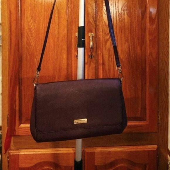 Kate Spade Greer Laurel Way Plum Purple Clutch Crossbody Handbag - Picture 2 of 7